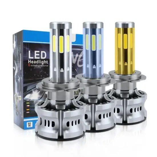Factory Direct 8-Sided COB Chip LED Headlights: Models H7, H1, H3, H11, 880 - 100W High Power Car Headlights
