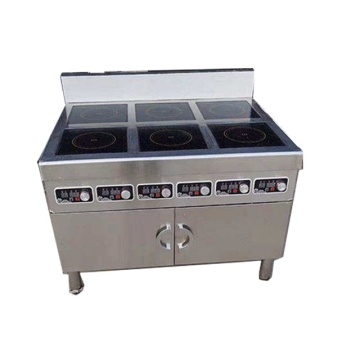 Commercial 3500W 6 Burner Induction Cooktop with Cabinet