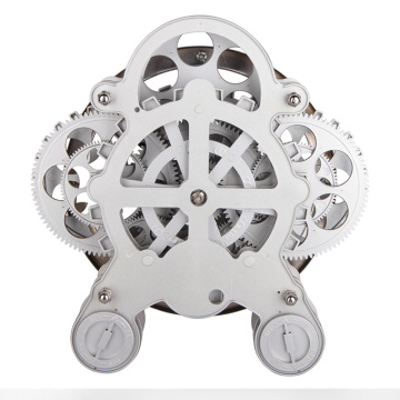 Silver Gear Table Clock Kids Clock