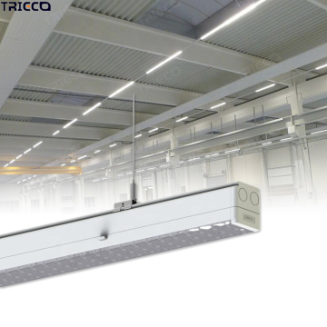 60W/75W Linear Trunking System Hanging LED Batten Light - Self Lock Installation Suspending LED Shop Lamp