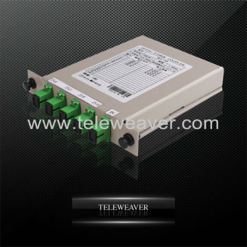 1 4 fiber optic splitter Single-mode 19 inches Rack Pluggable Fused Fiber Optic Splitter