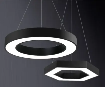 Modern Office Indoor LED Lighting: 90W-220W Hanging Ceiling Lights & Chandeliers