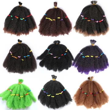 Afro Kinky Marley Braid Hair Crochet Braids Brown Black Blue Soft Cuban Marley Twist Braiding Hair
