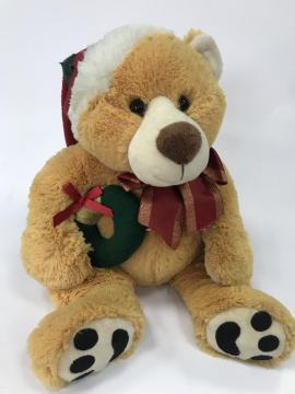 Plush Teddy Bear Brown Christmas