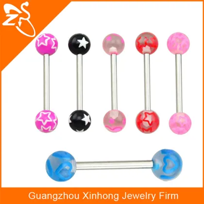 Colorful vibrating tongue barbell sweet body jewelry barbell
