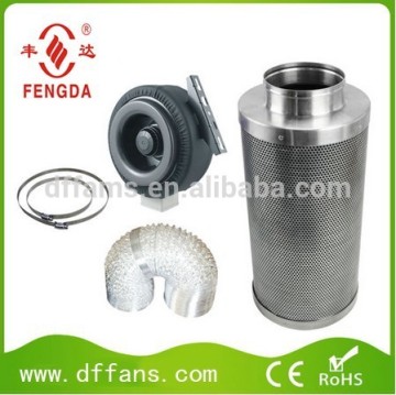 6" Hydroponic ventilation kit/inline fan/carbon filter/air duct