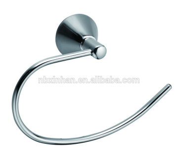 New design bathroom wall fitting accessories chrome plating zinc alloy towel ring with cone base