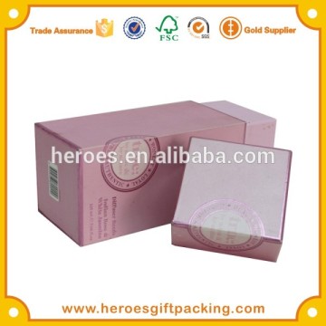 Trade Assurance Pink Color Scented-Candle Paper Box With Paper Tray and Clear PVC Window