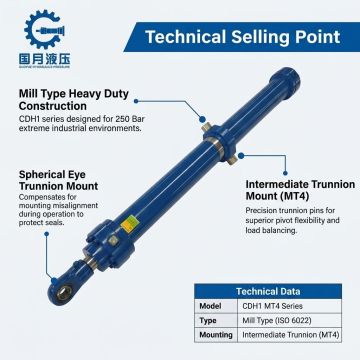 Zware hydraulische cilinder voor dammen en industrie