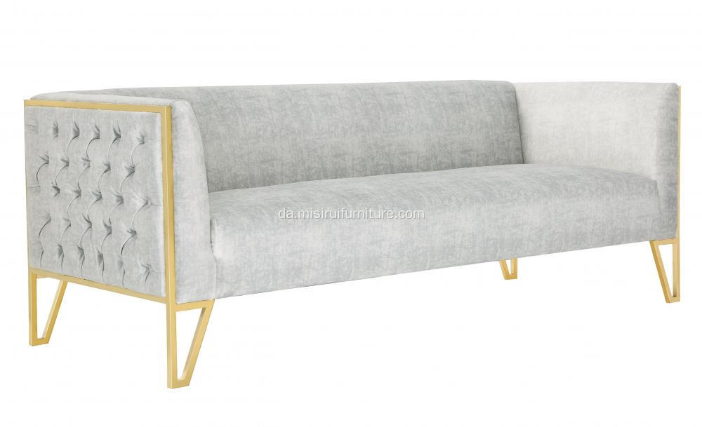 Luksus lysegrå stof rhomboid design sofa