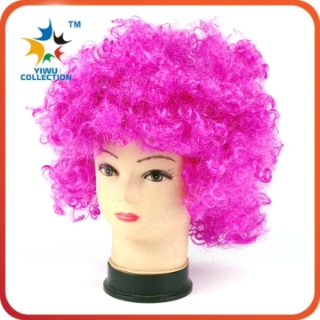 custom color team sports fan party hair synthetic wig