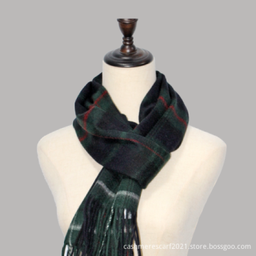 Soft Lambswool Classic Check Patterns Winter Scarf
