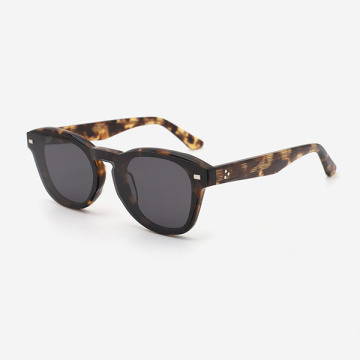 Classic Round Acetate Unisex Clip-On Sunglasses 23A8068