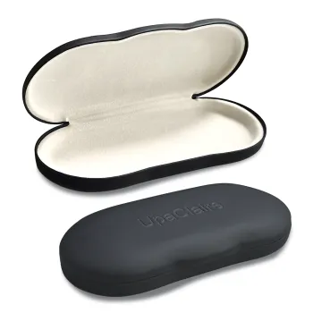 Stainless Steel Ultra-Thin Glasses Case with Vegan Leather and Customizable Logo