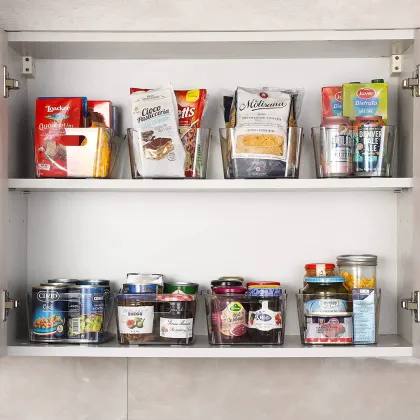 Versatile Clear Storage Boxes: Efficient Fridge, Pantry, and Home Organization Solutions