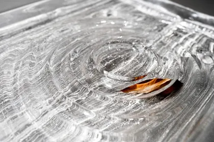Leaf Ripple Tea Tray Crystal