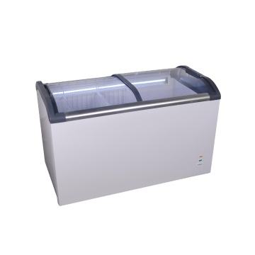 DDH-300W4 Smad 230L Ice Cream Display Counter Frozen Meat Glass Door Freezer for Supermarket