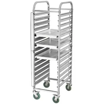 Professional Stainless Steel Bakery Trolleys with Caster Wheels and Racks