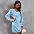 Mini-robe de bodycon en tricot pour femmes