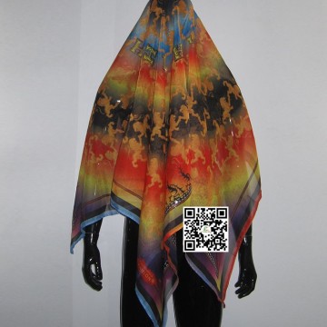 OEM Dye Sublimation Printing Breathable Cool Beach Scarf Custom