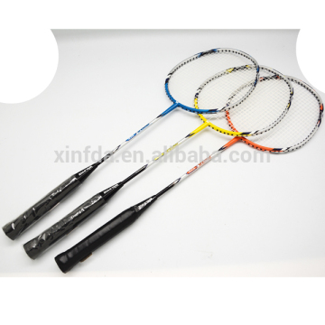 High quality new design aluminum frame fiberglass shaft one-piece badminton racket