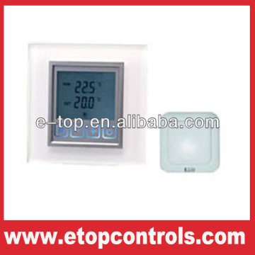 Non-programmable wireless touch room thermostat