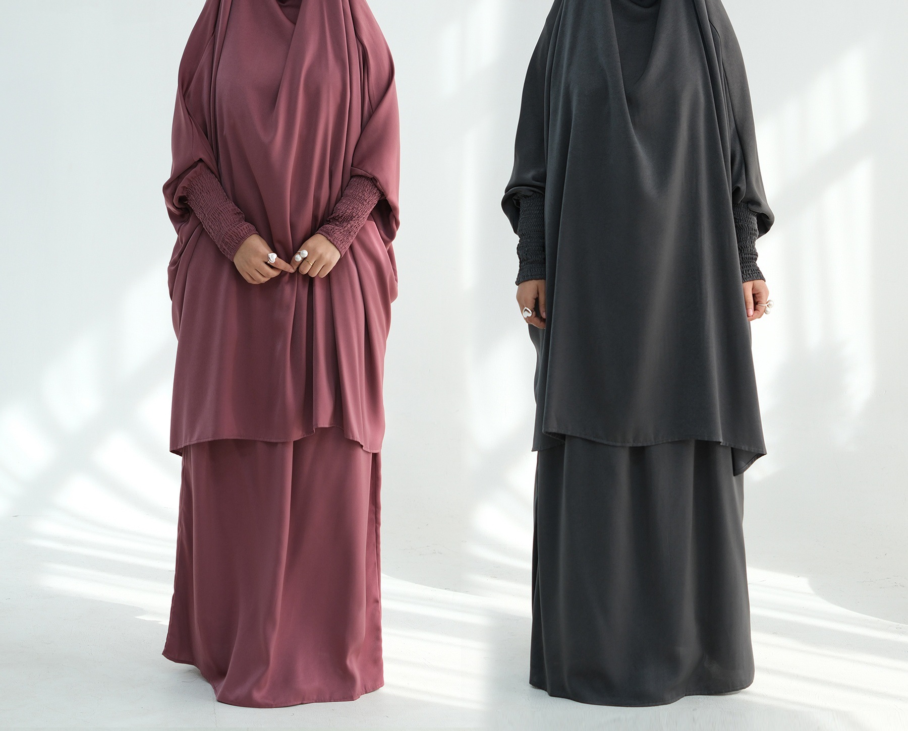 Velvet Satin Abaya Cape Design Detail