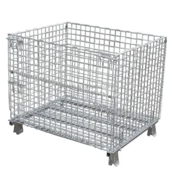 Foldable Metal Shipping Cage with Wheels