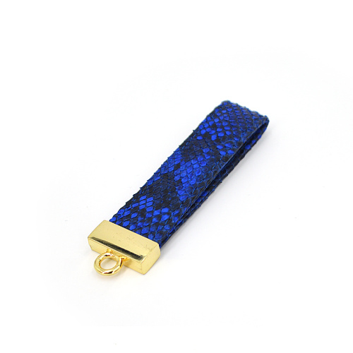 Custom Brand Popular Python Pu Leather Key Chain