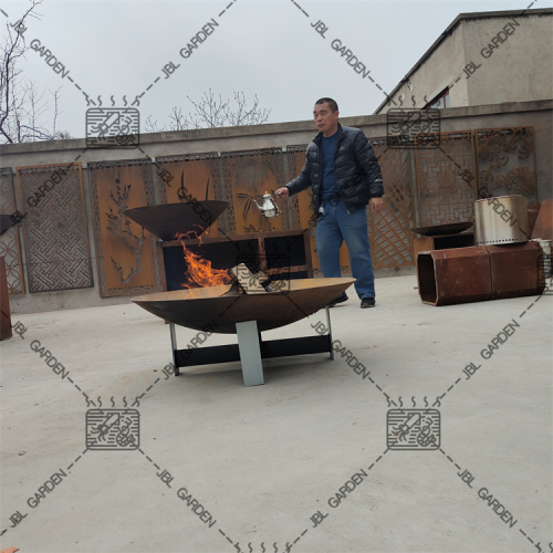 sell Corten Steel Curved Fire Bowls