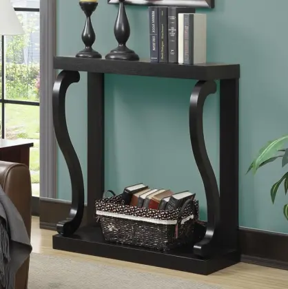 Foyer Rustic Dark Wood Console Table