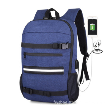 Skateboard Backpack with Straps USB Headphone Hole