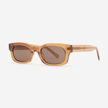 Retro Small Square Acetate Unisex Sunglasses