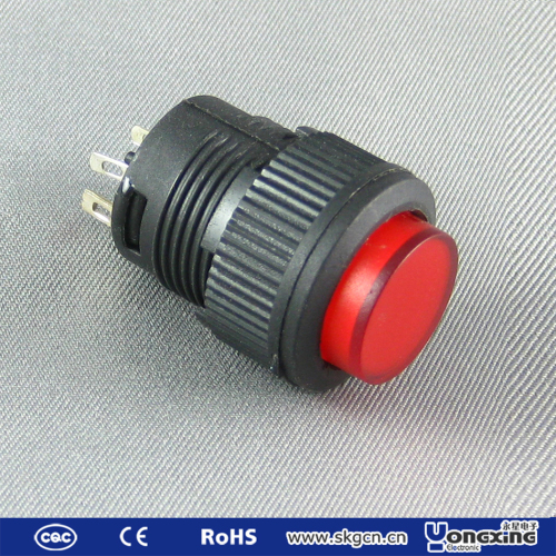 16mm CQC CE round red illuminated tact switch with led smd