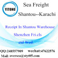 Shantou Port LCL Consolidatie naar Karachi