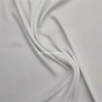 White Plain Dyed Polyester Woven Crepe Fabric