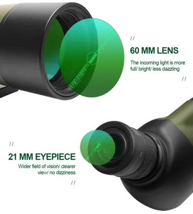Professional BINOCK Telescope: 20-60x60 Monocular Reflector Optical Instruments & Spotting Scope