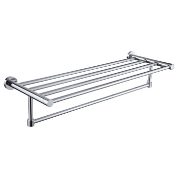 Bathroom Shelf With Towel Bars In Chrome