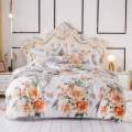 Bright color flower printed bedding set