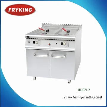CE approved 2 Tanks Stainless Steel Gas Deep Fryer