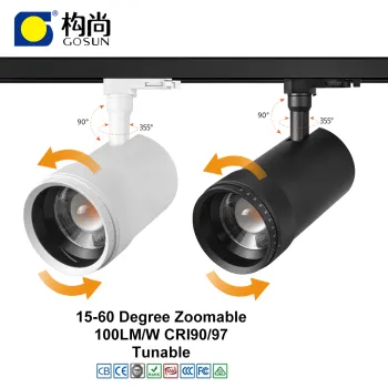 Modern Dimmable Adjustable Track Spotlight - 15W/20W/30W/36W/42W LED Track Light (15-60 Degree)