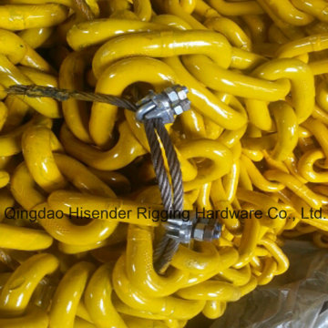 Welded G80 Steel Chain Link with Painted Yellow (6mm-42mm) for Lifting