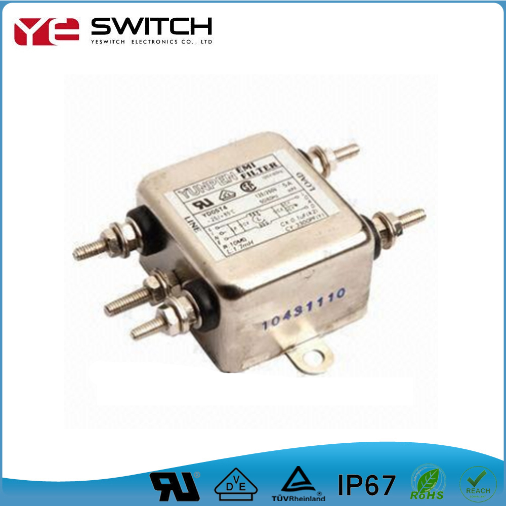 UL Certificate EMI Plug IEC Inlet Single Double Filter