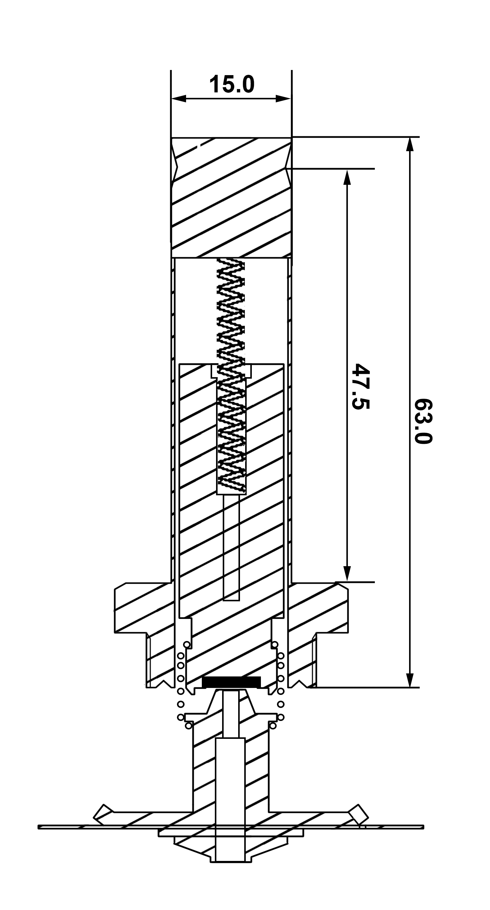 Dimension of BAPC215047523 Armature Assembly: