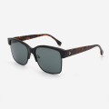 Square Acetate And Metal Combined Unisex Sunglasses 23A8059