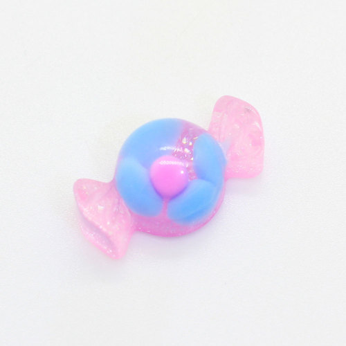 Cabochon en résine en forme de bonbon coloré à la mode 100 pièces/sac perles à dos plat Slime enfants jouet décor