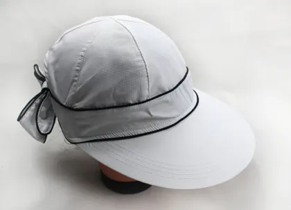 Plastic printing pvc sun visor Ladies Sun Visors With Beautiful Decorations