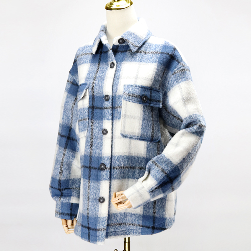 Wool Check Coat