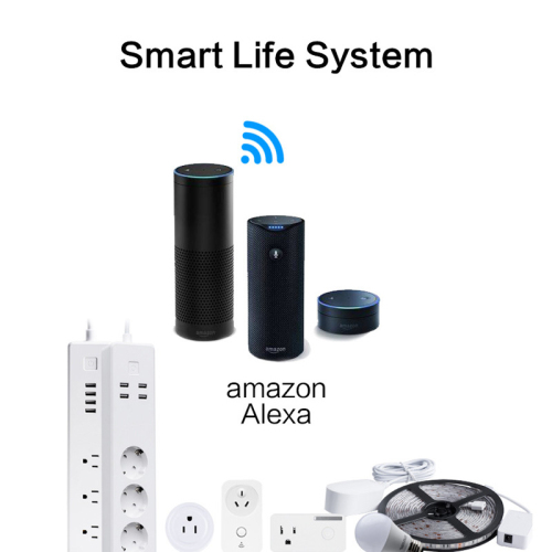 Faixa de poder casa inteligente compatível com Amazon Alexa Echo e Google Home Wifi Smart Power Strip