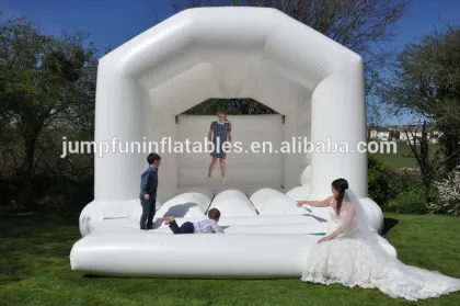 pure white bouncy castle for wedding